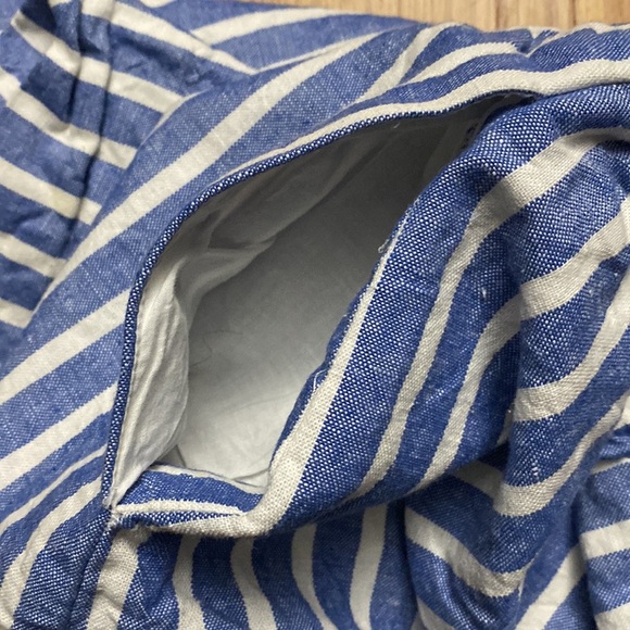 J. Crew Striped Linen Cotton Blend Skirt with Pockets Size 6 - Picture 5 of 6